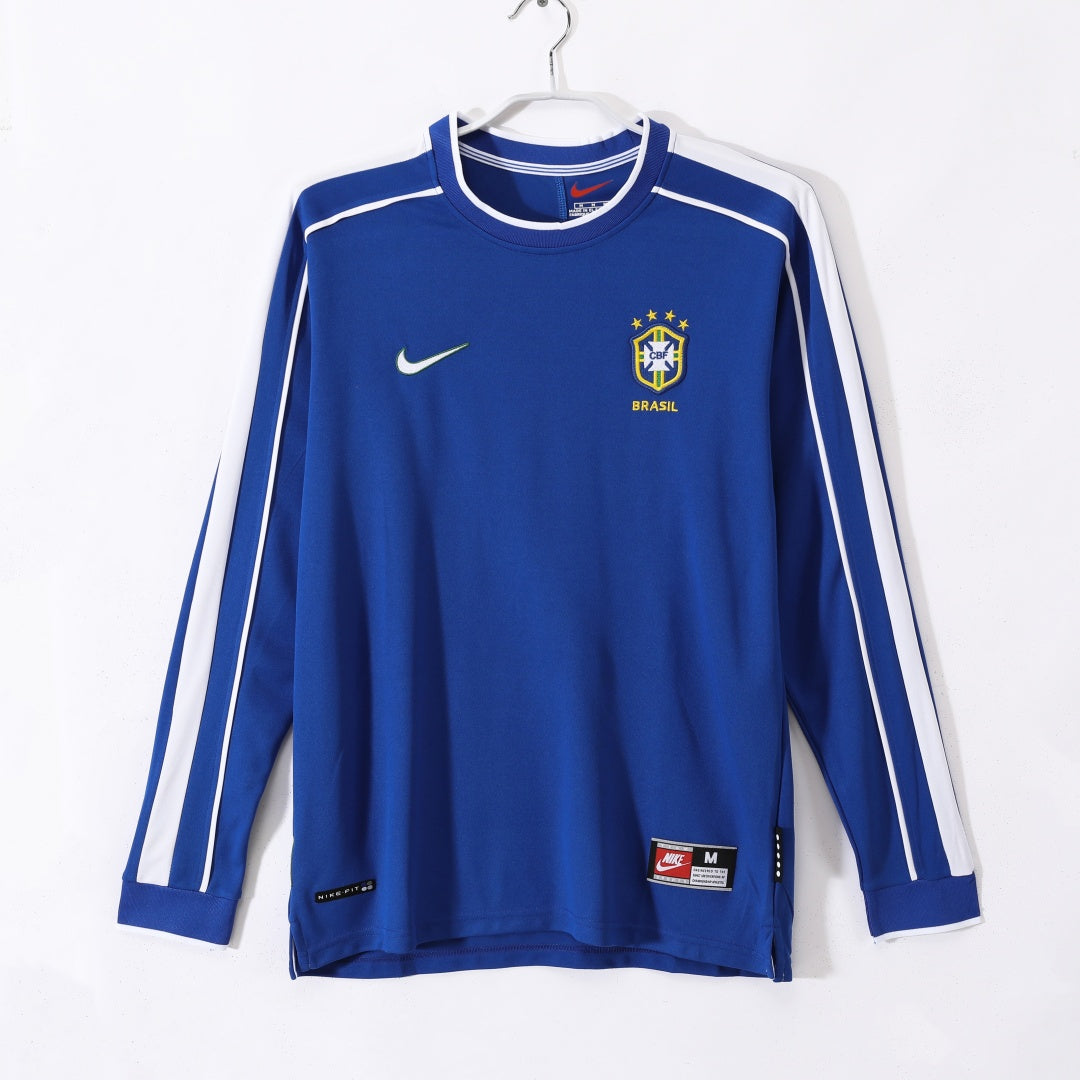 1998 Maillot  Brésil Extérieur Rétro  Manches Longues